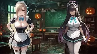Trick or Treat JOI Game Ft Asuna & Karin